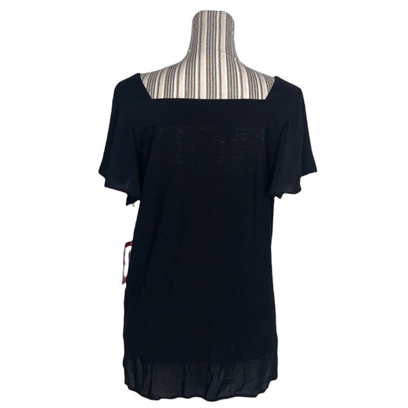 Vince Camuto Layered Look Flutter Sleeve Top - Picture 4 of 9